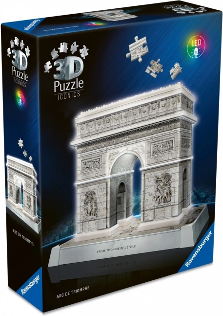 Iconics Arco di Trionfo edizione notturna – modello 3D illuminato con LED