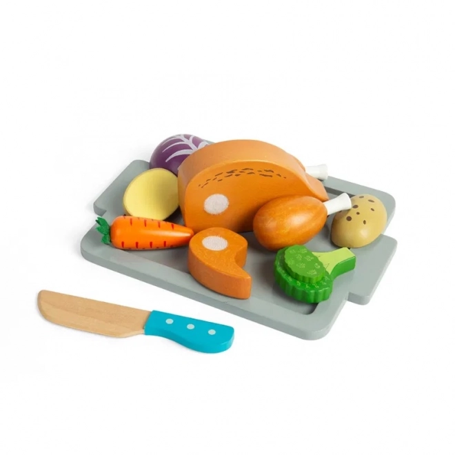 Set da Cucina Bigjigs Toys Pollo Arrosto con Verdure