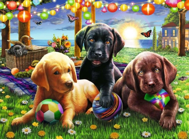 Puzzle RAVENSBURGER Pic Nic con Cani XXL 100 Pezzi