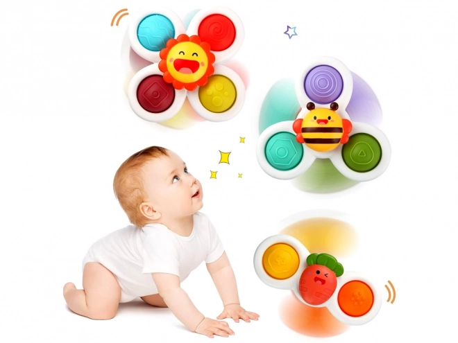 Giocattolo Sensoriale Fidget Spinner con Ventosa
