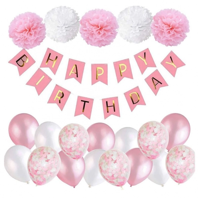 Decorazioni di compleanno per bambina - rosa