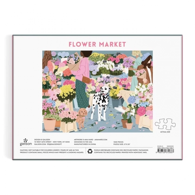 Puzzle Mercato Dei Fiori 1000 Pezzi Galison