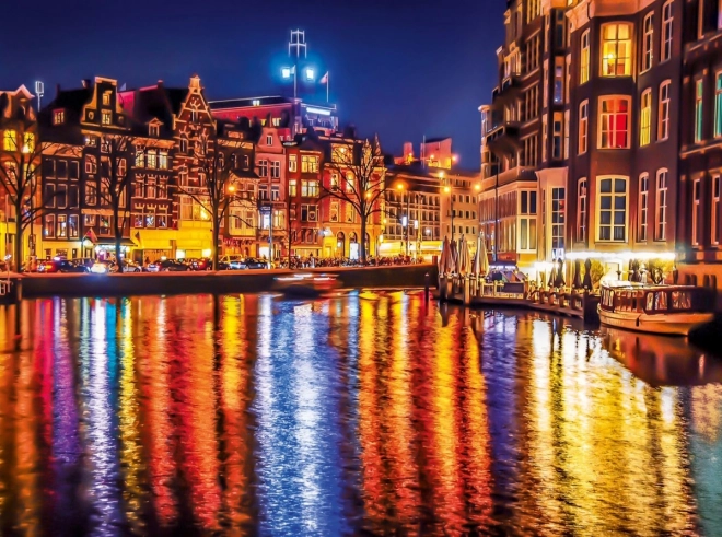 Puzzle Amsterdam Notturna 500 Pezzi