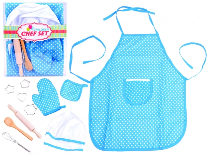 Set cucina per bambini con grembiule, cappello e accessori