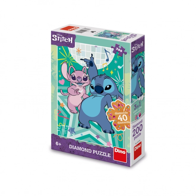 Puzzle 200 pezzi con diamanti di STITCH