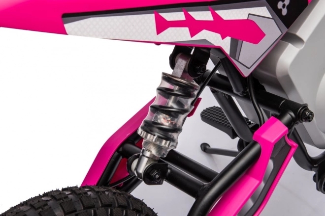 Moto cross rosa a batterie