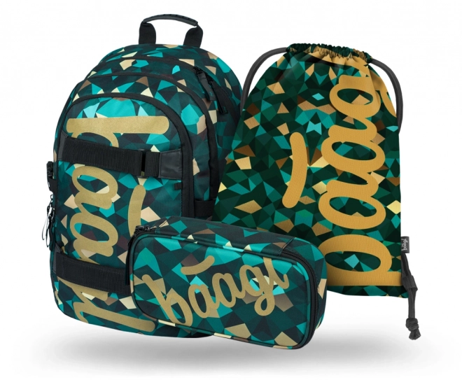 BAAGL 3 SET Skate Polygon: zaino, astuccio, sacca