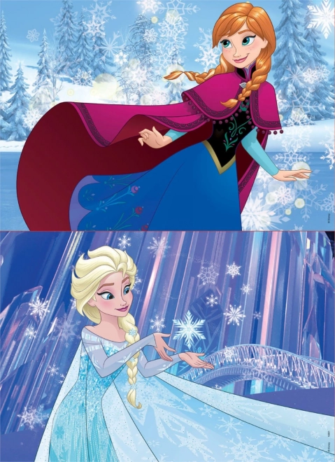 Puzzle in legno Frozen 2x25 pezzi