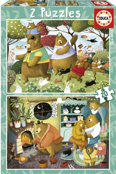 Puzzle Racconti del Bosco 2x20 Pezzi