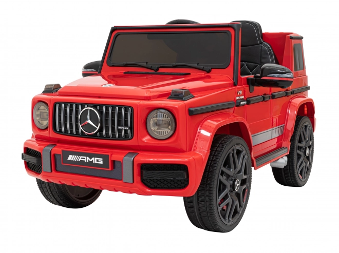 Mercedes AMG G63 per bambini Rosso + telecomando + MP3 LED + avvio lento + EVA + cinture