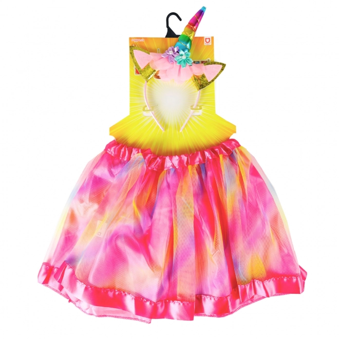 Costume tutu bambina con cerchietto unicorno