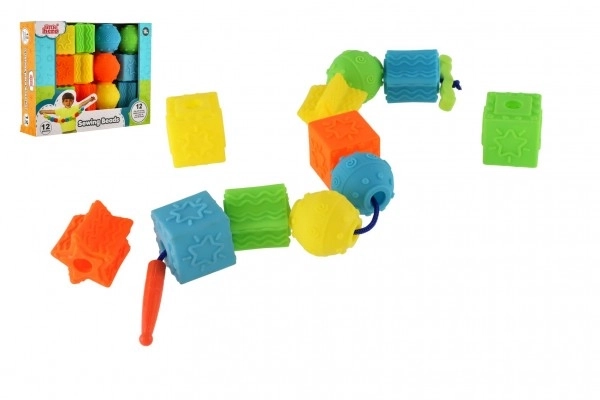 Gioco di infilatura forme in gomma 12 pezzi