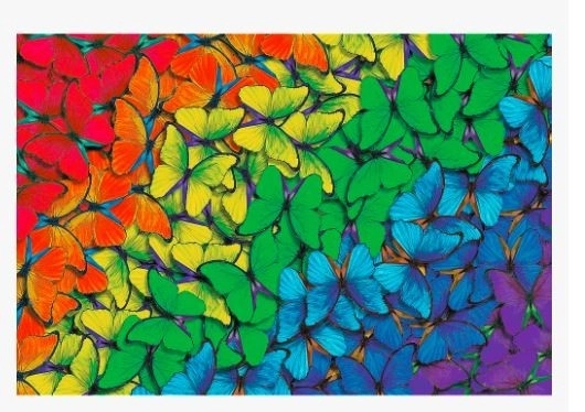 Puzzle farfalle arcobaleno in legno Trefl Wood Craft Origin 501 pezzi