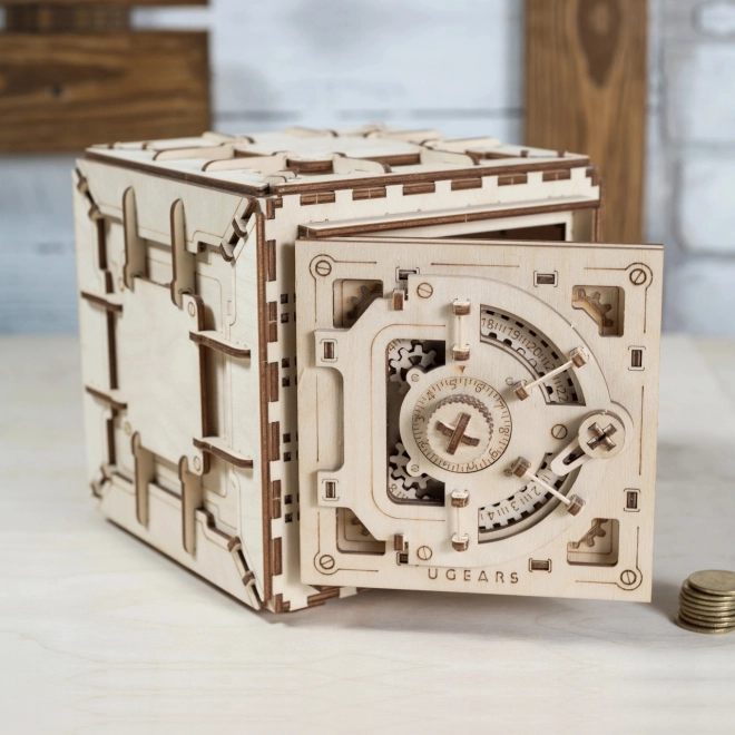 Puzzle meccanico 3D in legno Cassaforte di Ugears