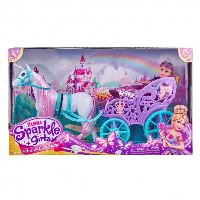 Principessa Sparkle Girlz con cavallo e carrozza