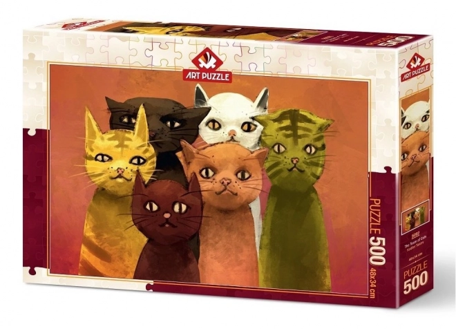 Puzzle squadra di gatti 500 pezzi