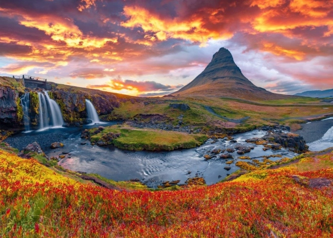 Puzzle Cascata Kirkjufellsfoss Islanda 500 pezzi