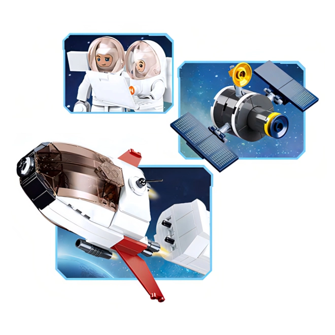 Missione spaziale realistica con 3 minifigure