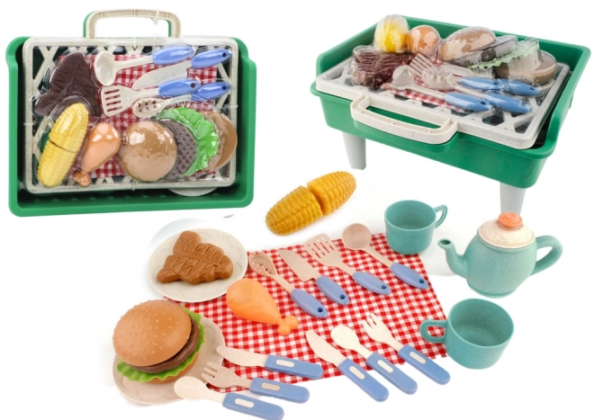 Set Griglia Giocattolo Bambini con Posate e Accessori