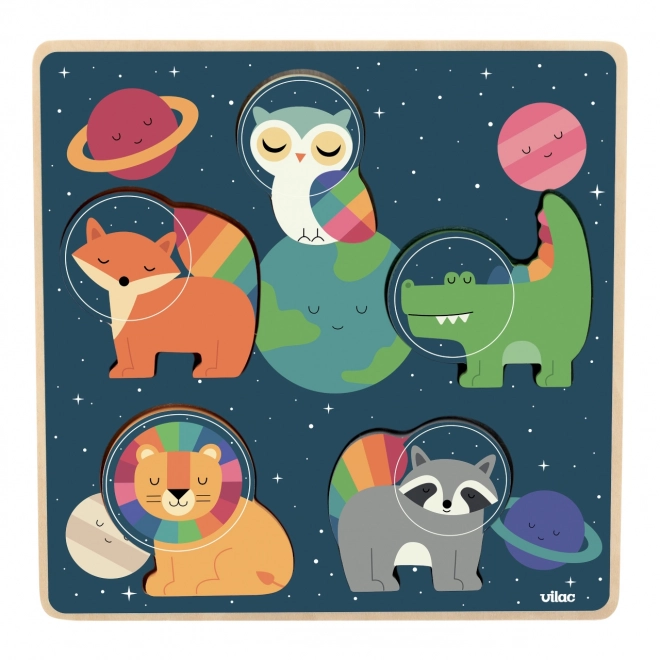 Puzzle ad incastro - Astronauti animali