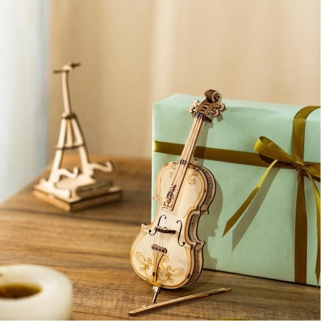 Puzzle 3D in legno Violoncello di RoboTime