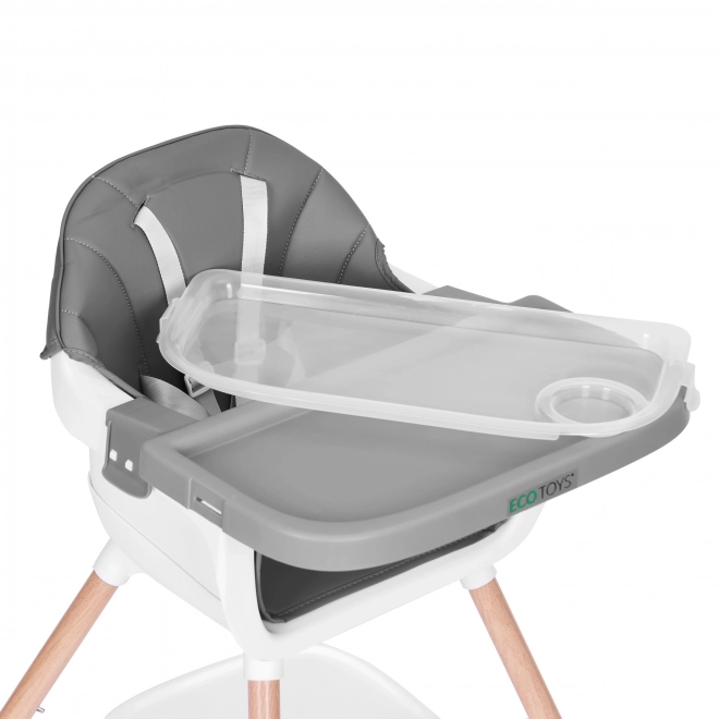 Sedia per bambini 2-in-1 ECOTOYS grigia