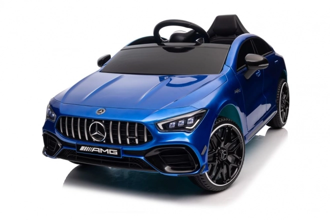 Auto a batteria Mercedes CLA 45s AMG blu metallizzato 4x4