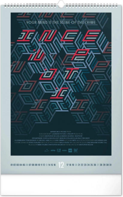 Calendario da parete Locandine di film alternativi 2026