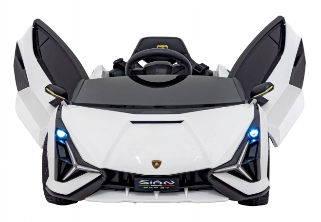 Lamborghini SIAN auto per bambini a batteria con telecomando – Bianco