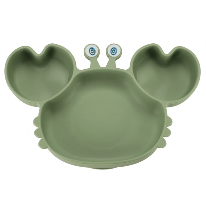 Set piatti in silicone per bambini verde