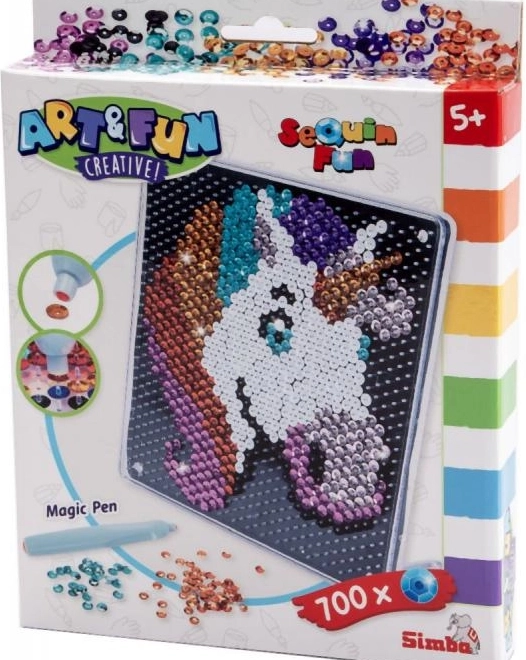 Immagine di paillettes Unicorno per bambini