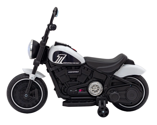 Motocicletta Chopper per bambini con batteria e radio FM
