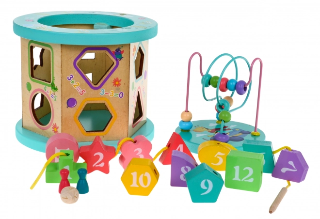 Multicubo educativo in legno 4 in 1 per bambini