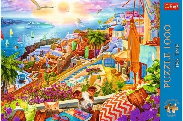 Puzzle 1000 pezzi Premium Plus Quality Visita a Santorini