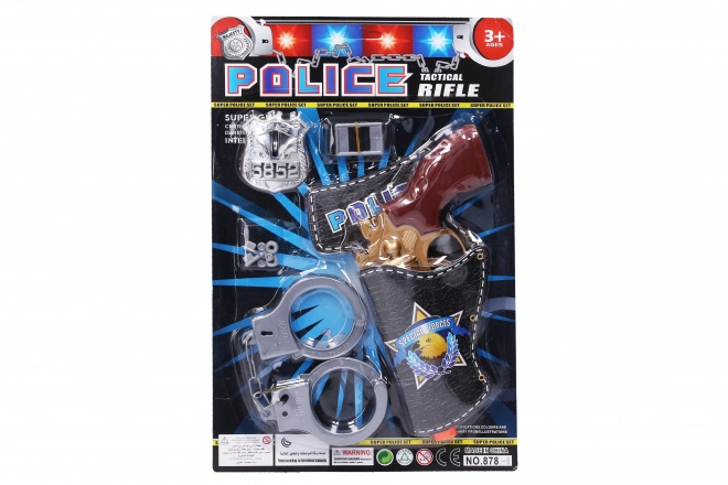 Set poliziotti con pistola e manette