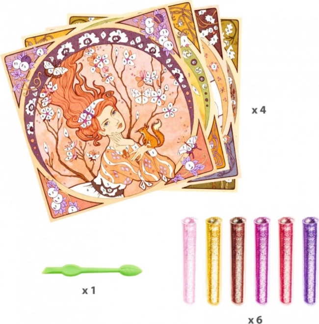 Kit di Sand Art Djeco Ispirato da Alfons Mucha