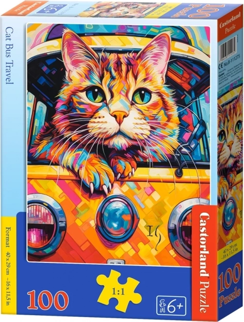 Puzzle 100 Pezzi Il Viaggio del Gatto Bus