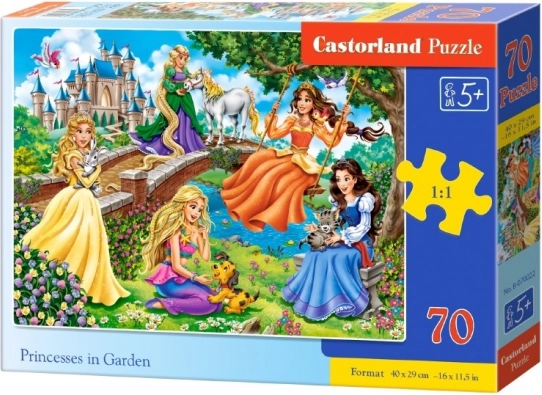 Puzzle per bambini da 70 pezzi – principesse in giardino