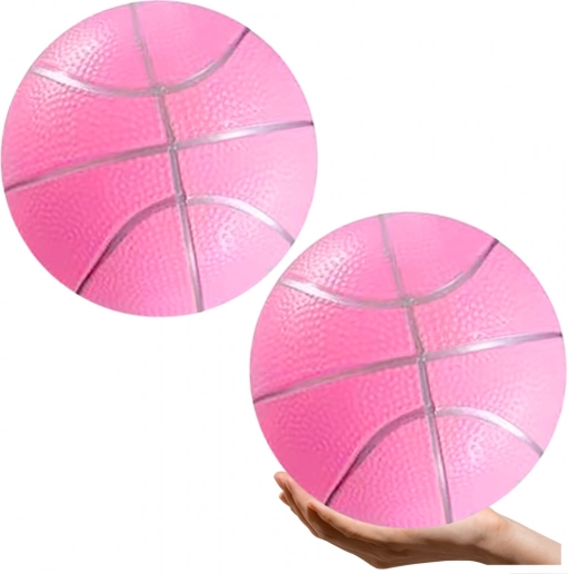 Palla da spiaggia in gomma rosa pastello 20 cm