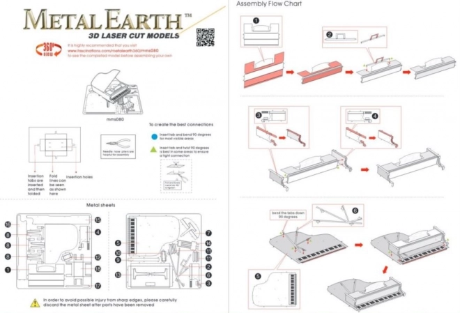 Puzzle 3D METAL EARTH Pianoforte