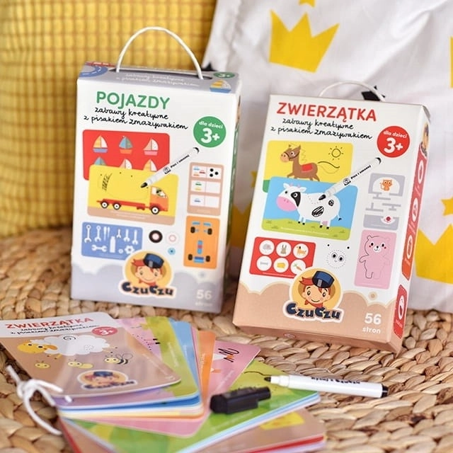 Set educativo Veicoli Gioco creativo con pennarello cancellabile