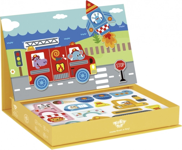 Tooky Toy Armadietto Montessori Magnetico con 80 Pezzi