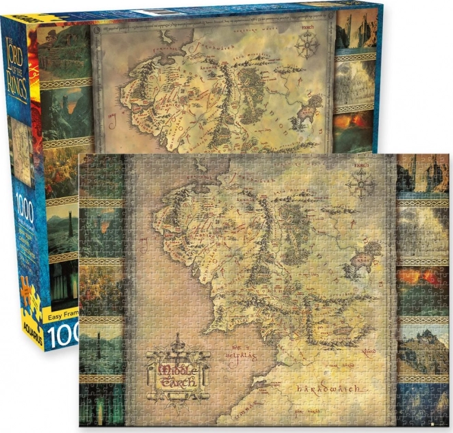 AQUARIUS Puzzle Il Signore degli Anelli: Mappa della Terra di Mezzo 1000 pezzi
