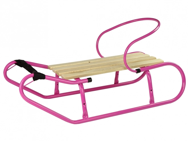 Sled con schienale e cintura rosa