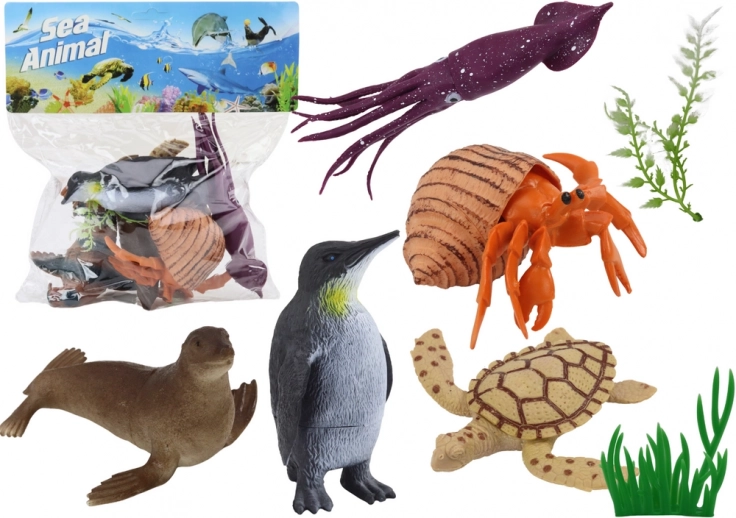 Set di figurine di animali marini Piante 8 pz