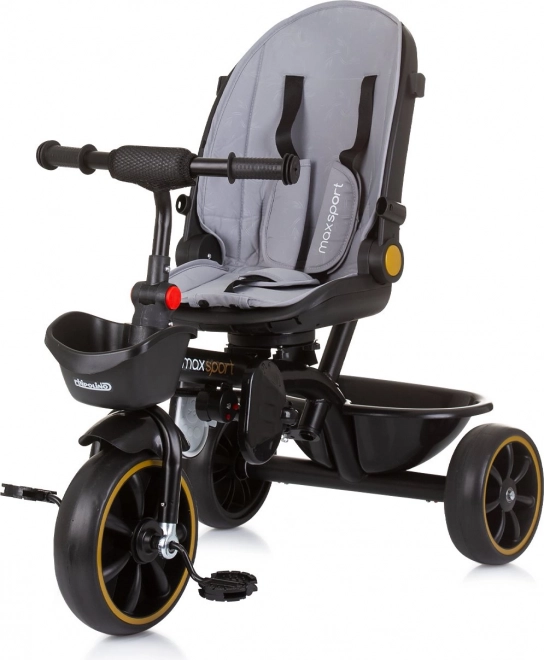 Triciclo con Tettuccio Max Sport 2 in 1 Grigio Cenere