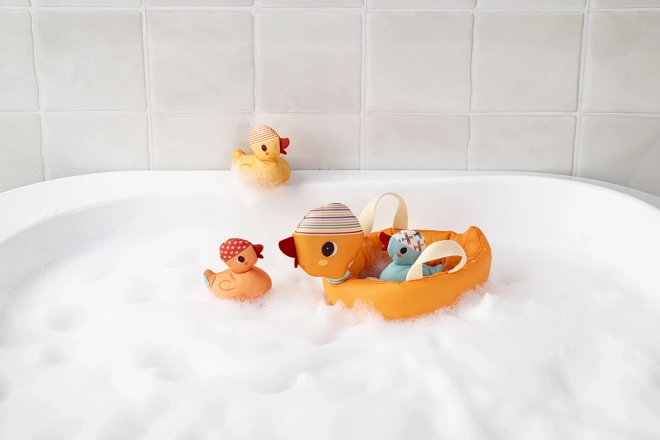Giocattolo galleggiante da bagno Lilliputiens Famiglia di anatre