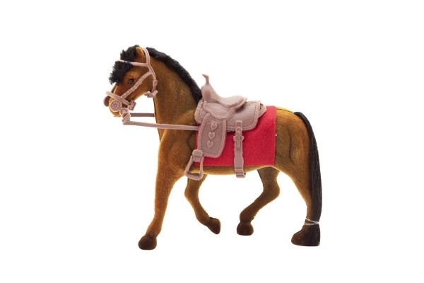 Cavallo con sella fliška 18 cm in tre colori