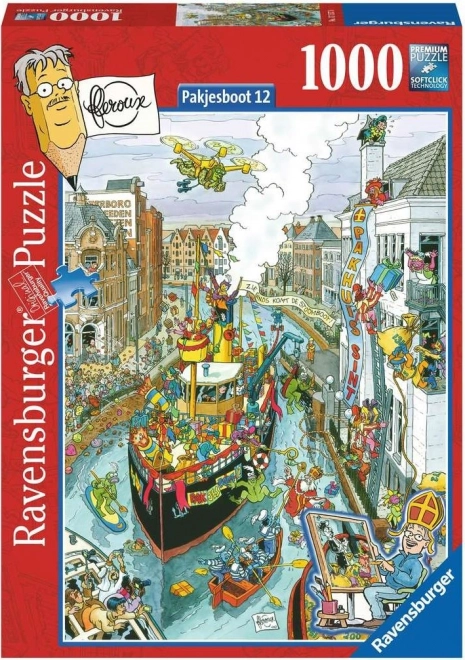 Puzzle Ravensburger città del mondo: Pakjesboot, 1000 pezzi