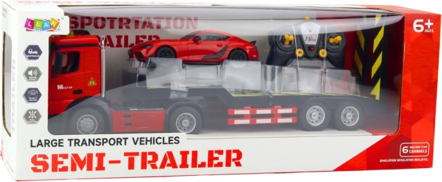 Macchinina da corsa telecomandata con camion rosso 1:16